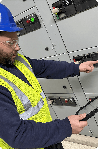 Utility operator working