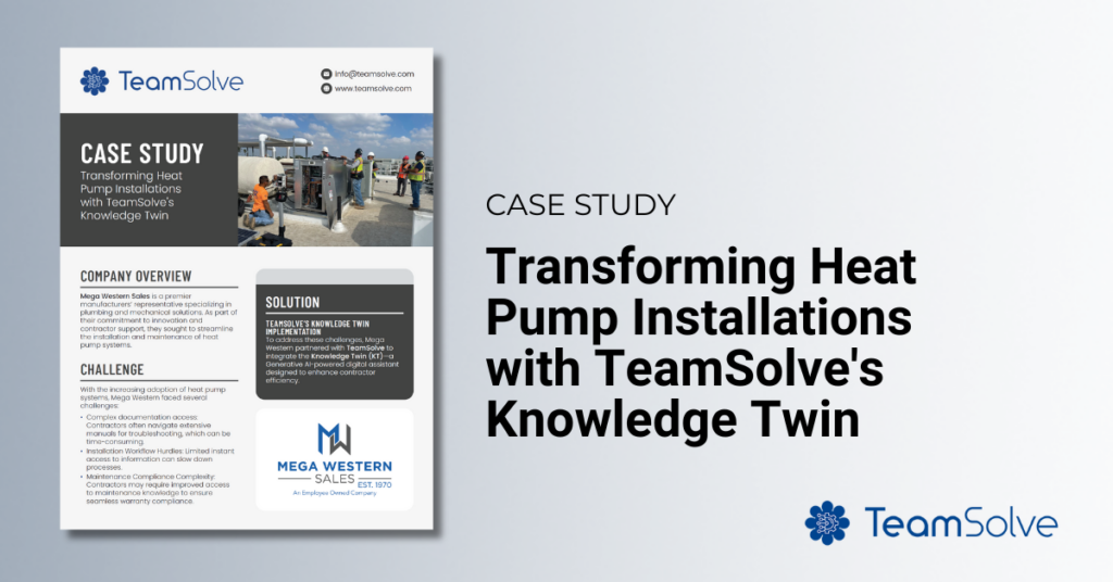 Case Study: Transforming Heat Pump Installations with TeamSolve's Knowledge Twin